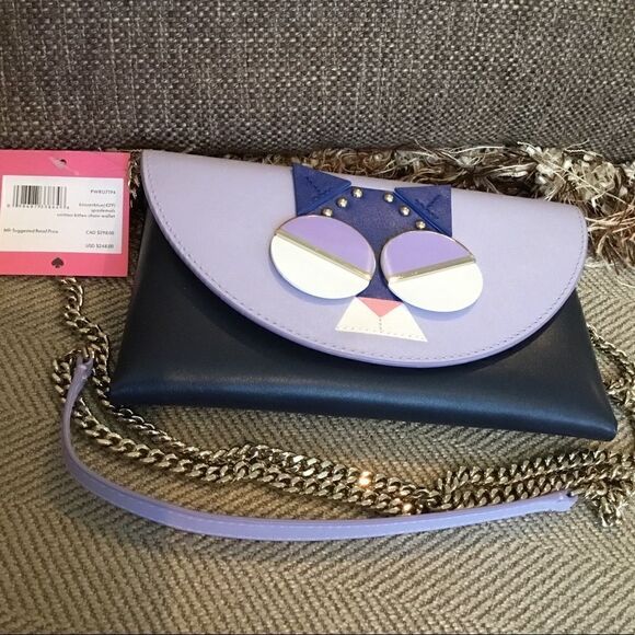 KATE SPADE SMITTEN KITTEN CHAIN WALLET - Picture 1 of 12
